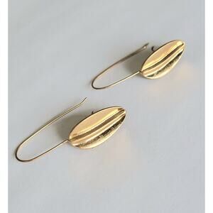 Robert Lee Morris SOHO Gold Sculptural Pod Earrings RLM